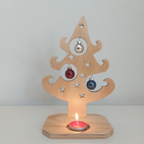 Albero natale legno con - in,