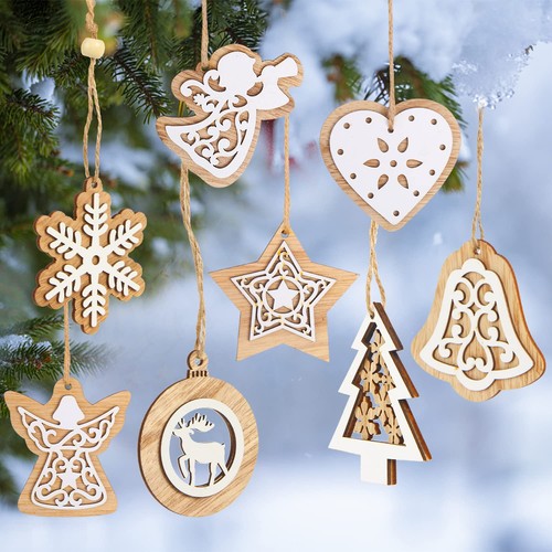 Wooden christmas tree hanging - wooden,