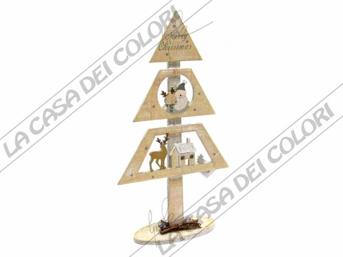 Wooden christmas tree - christmas,