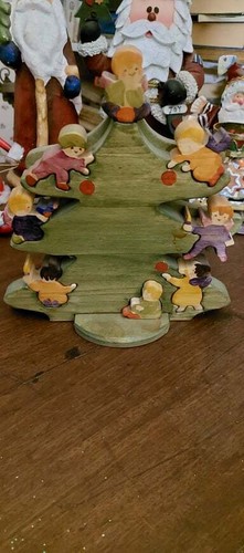 Wooden christmas tree - wooden,
