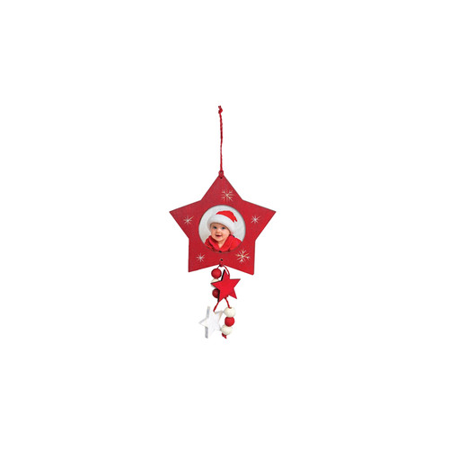 Red wooden christmas - red, star
