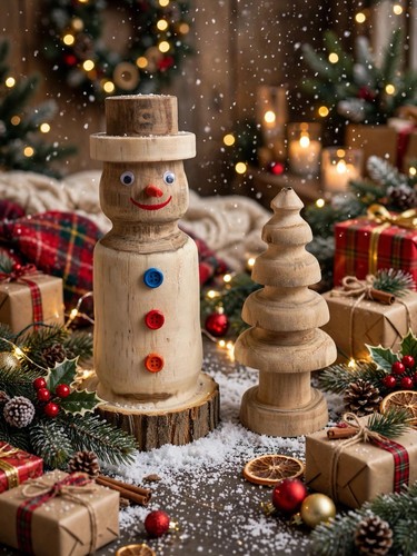 Independent wooden snowman - independent,