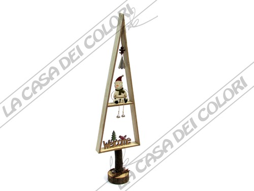 Wooden christmas tree with - christmas,