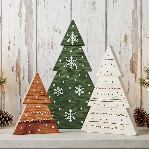 Set green wooden - 3,
