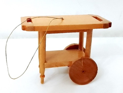80s miniature wooden christmas - miniature,