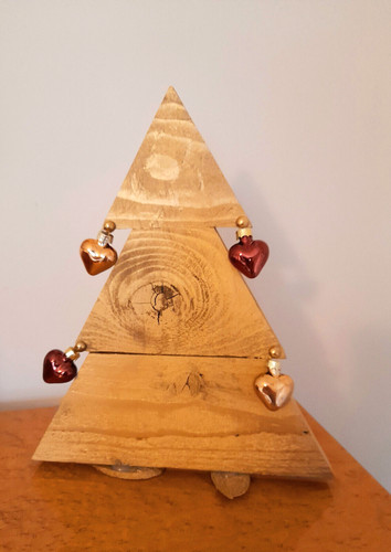 Albero natale legno oro - in,