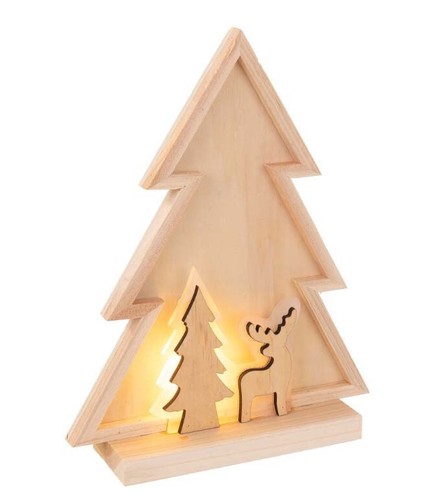 Albero natale legno con - legno,