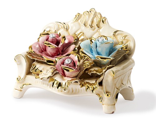 Capodimonte porcelain flower - porcelain,