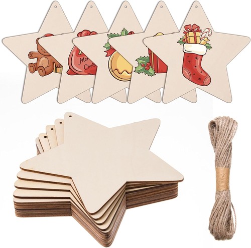 Large christmas wooden stars - wooden,